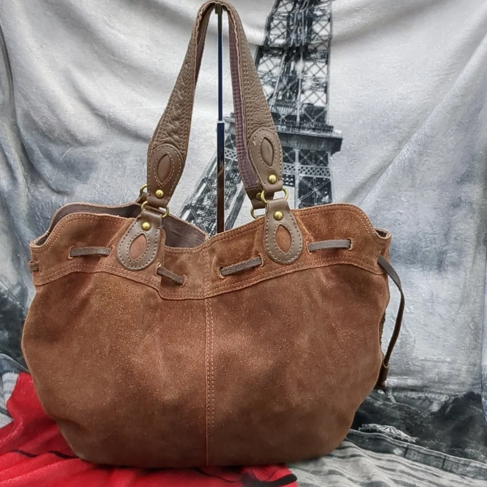 Lucky Brand suede hobo